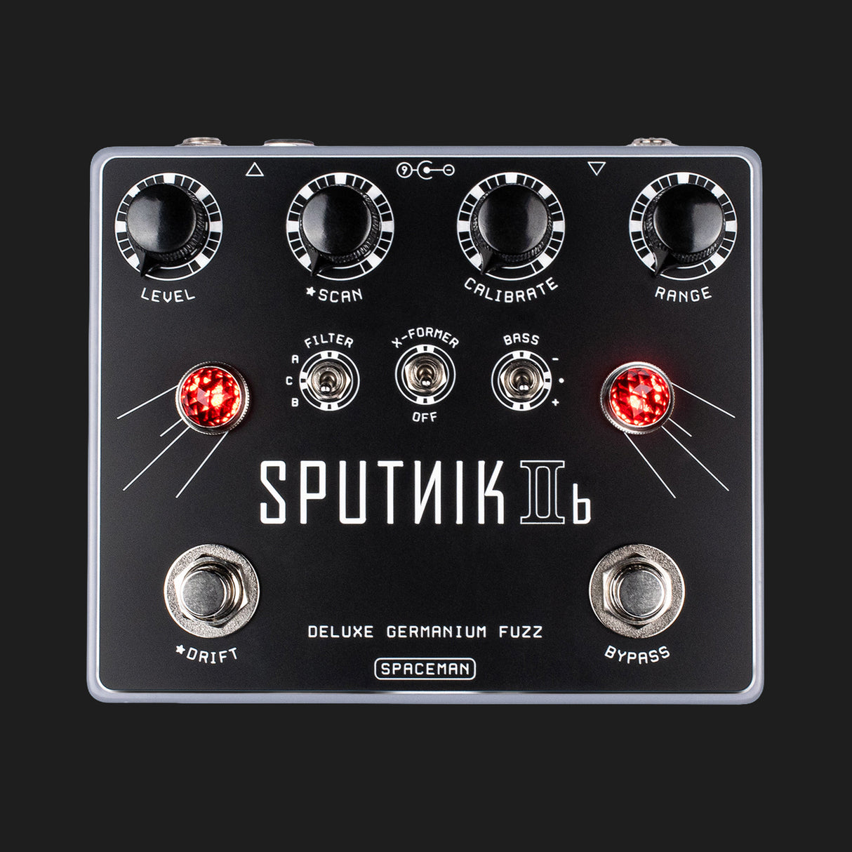 Spaceman Effects Sputnik IIb germanium fuzz pedal in grey top view