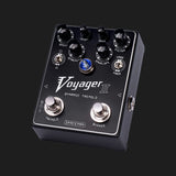Spaceman Effects Voyager II dynamic tremolo pedal black angled view