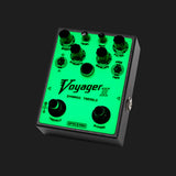 Spaceman Effects Voyager II dynamic tremolo pedal glow in the dark angled view